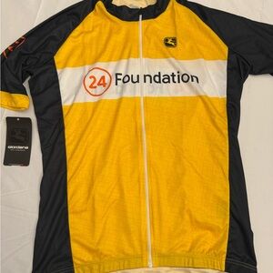 Giordana Men’s 24 Foundation Yellow & Black Cycling Jersey